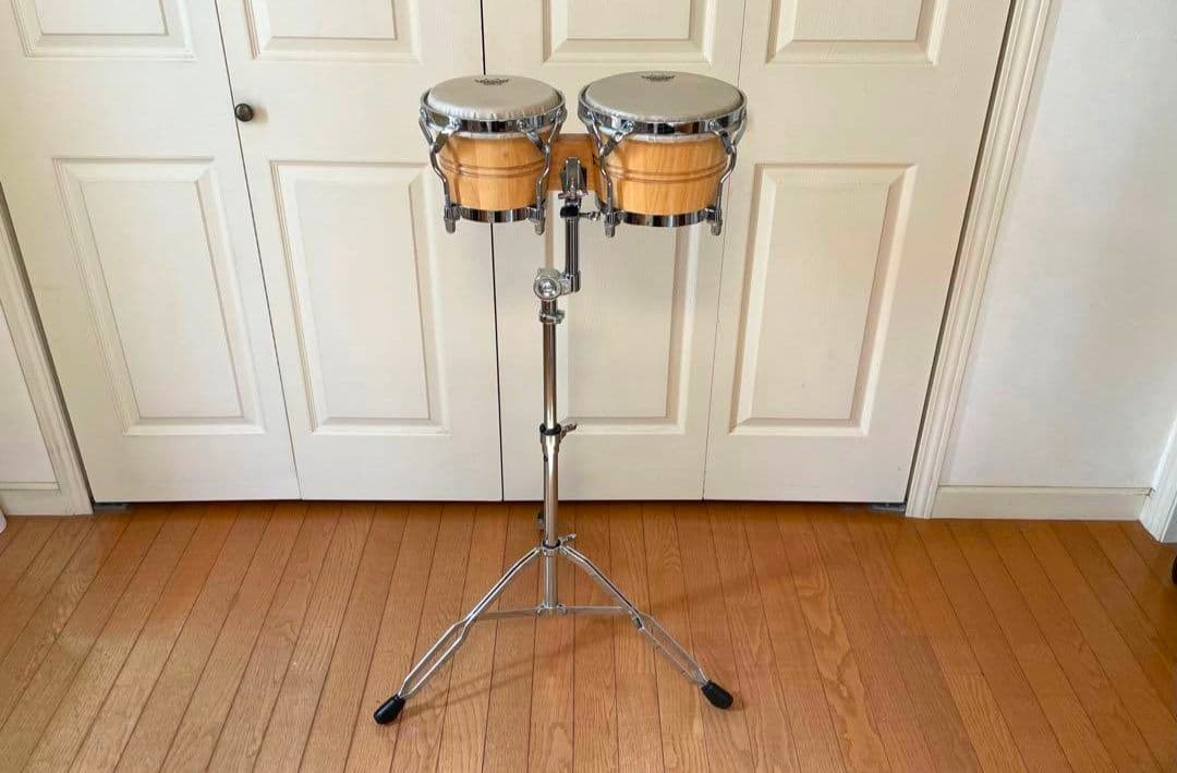 Pearl　REMO NUSKYN ボンゴ スタンド付き