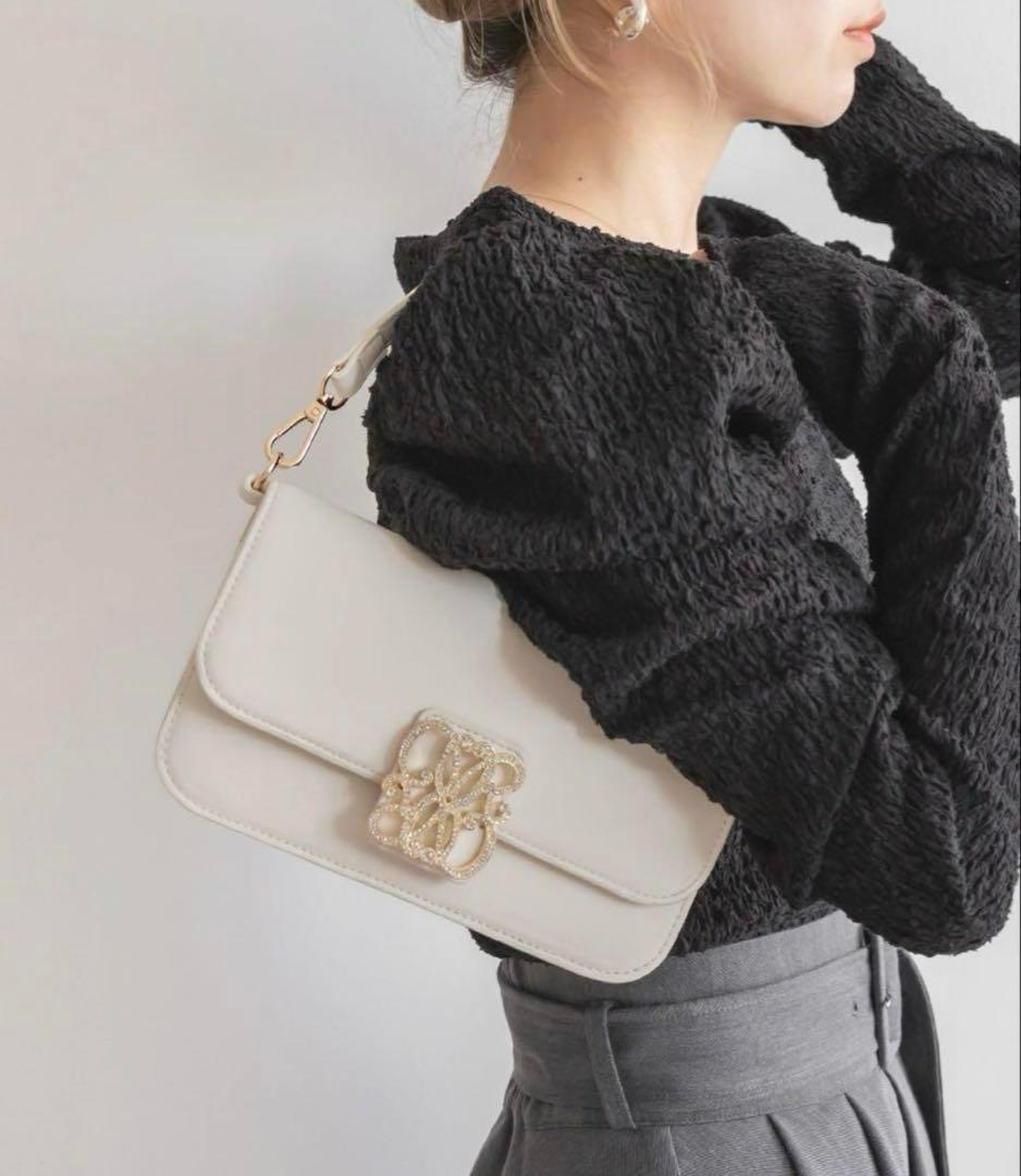 ランダ　モノグラムビジューマルチWAYレクタングルバッグ