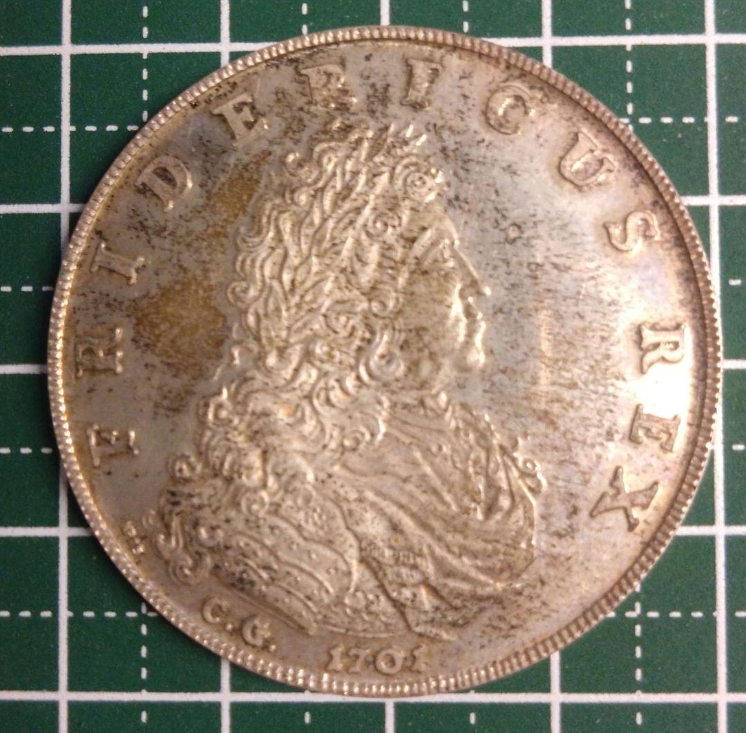 1701年 ドイツ プロイセン グロッシャー 銀貨 フリードリヒ1世