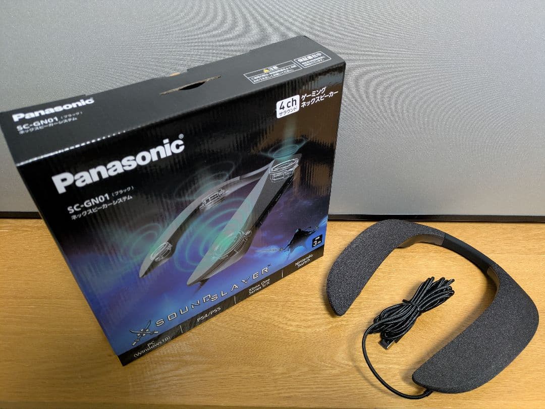 新品同様 ゲーミングネックスピーカー SC-GN01-K 保証書付き 残10ヶ月