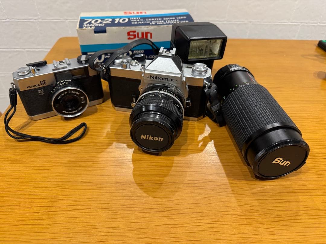FUJICA GE Nikomat Nikon Sunフィルムカメラレンズセット