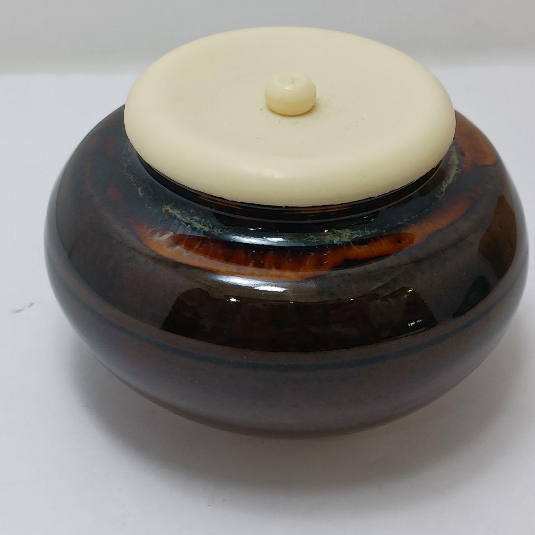 Y2836-7 茶道具 桶谷定一造 大海茶入 共箱・仕覆