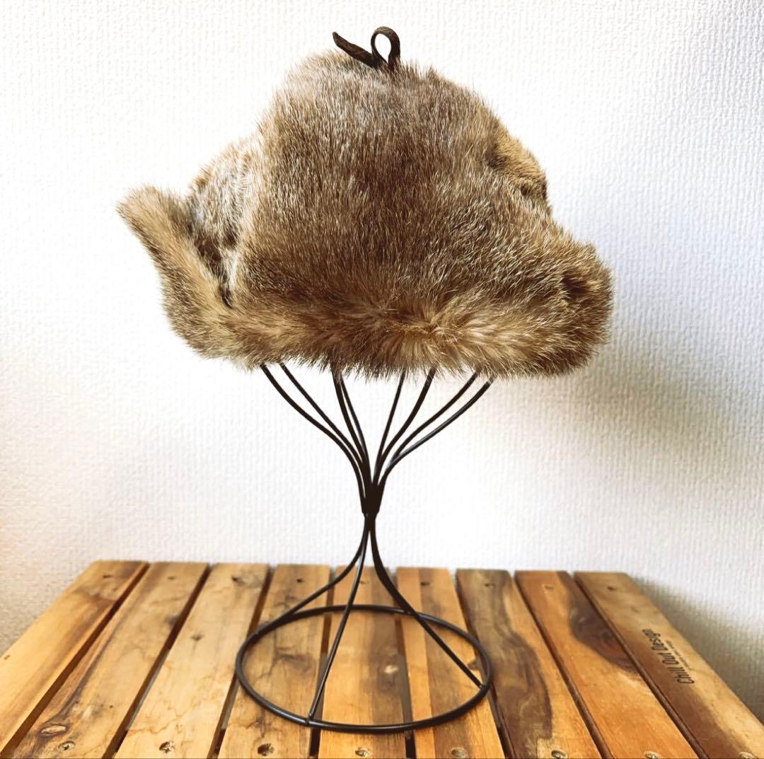 y*y様 Vintage リアルファー レザー フライト キャップ 帽子 ボンバ