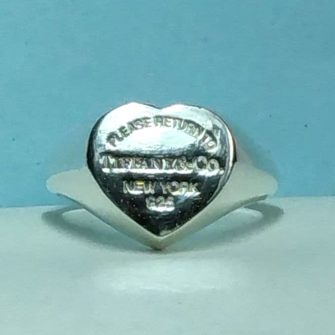 ティファニーリターントゥーハートリング　8号　新品仕上げ　ほぼ無傷未使用に近い