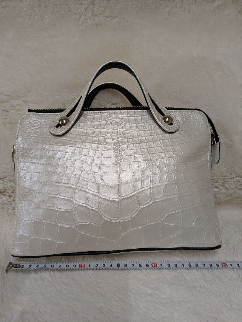 クロコダイル皮革　2wayハンドバッグ