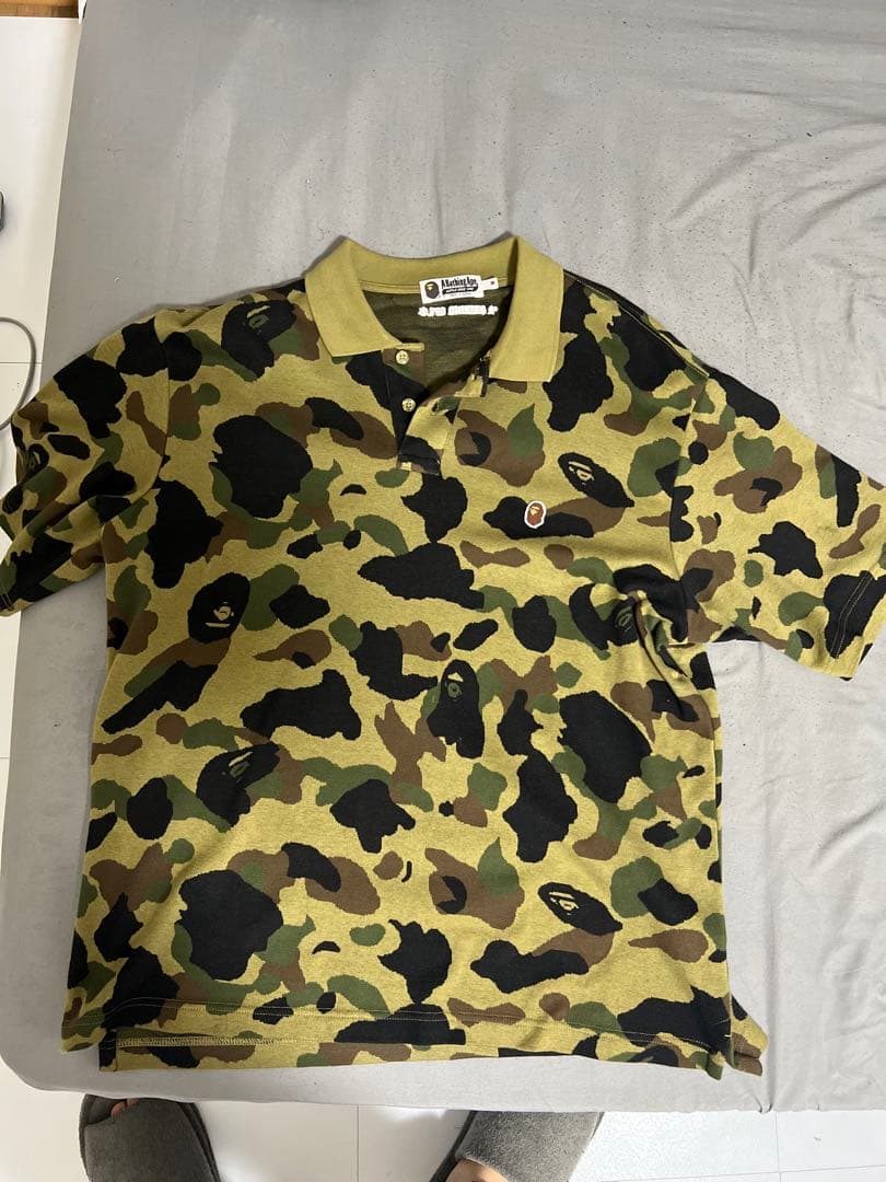 ま*い様 A BATHING APE カモフラージュ柄 ポロシャツ M