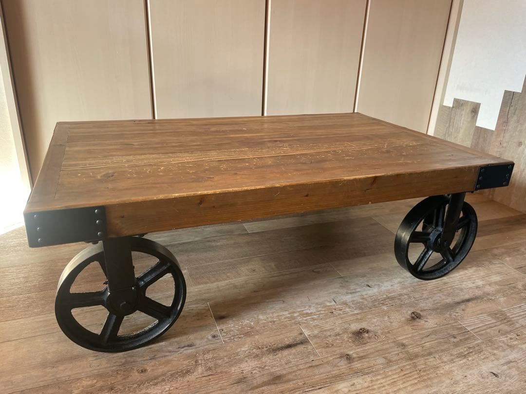 KNOT ANTIQUES ノットアンティークス ローテーブル 車輪