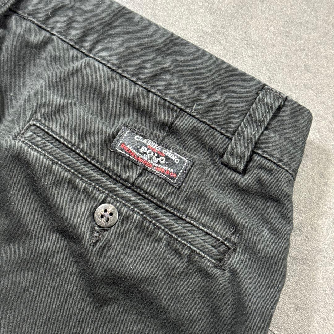 PoloRalphLauren ANDREWブラック ポロチノ W33L32古着