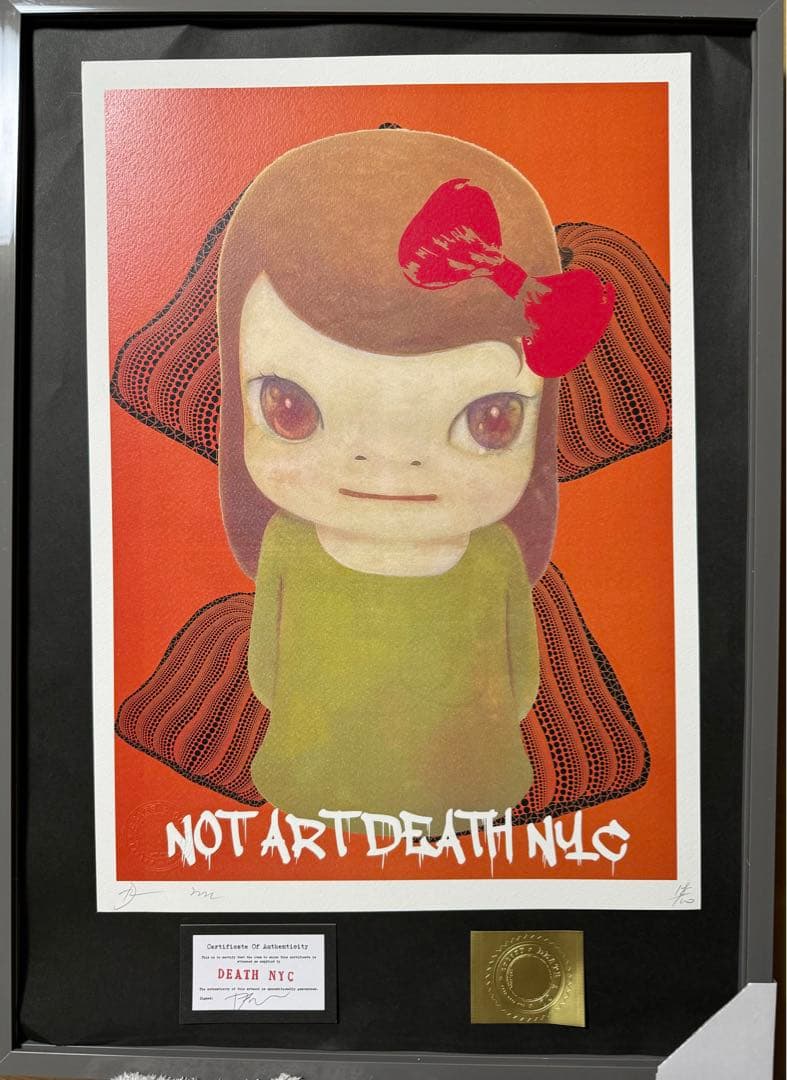 DEATH NYC 世界限定100枚 アートポスター　奈良美智　額入り