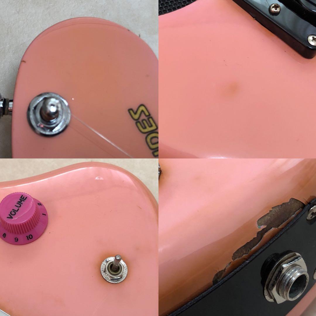 最終値下!【美品】ZO-3 ピンク アンプ内蔵ミニギター ヘッドフォン端子付