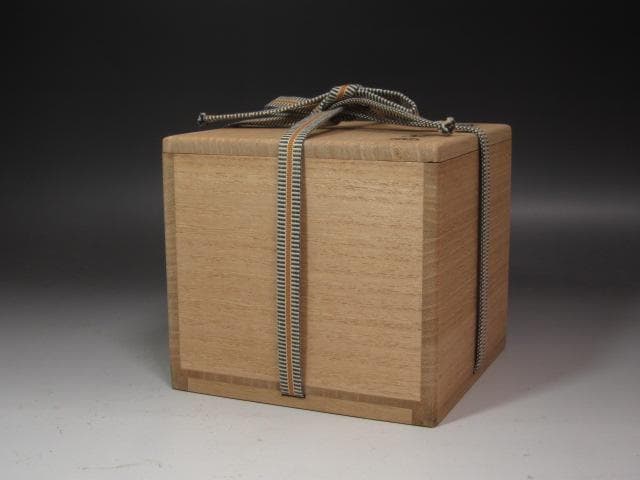 【セール】★北大路魯山人　織部蟹絵福字茶碗　黒田陶々庵極めがございます★x239