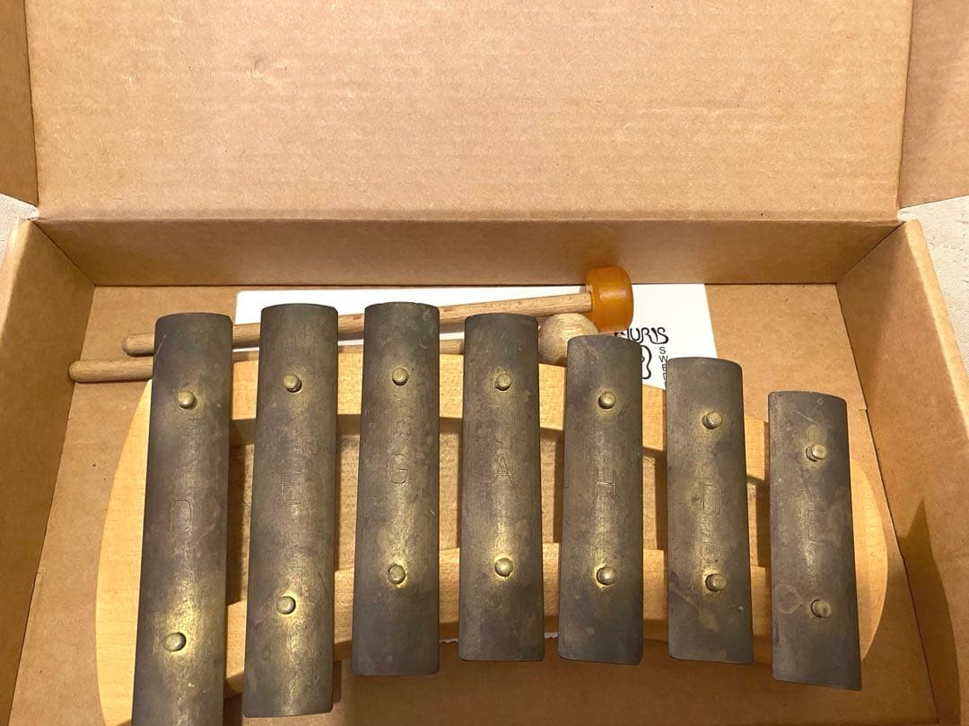 AURIS 鉄琴 7音 箱・説明書・マレット2本付き