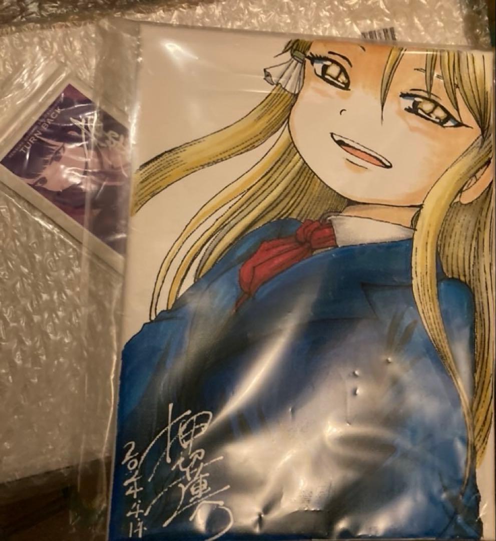 押切蓮介 個展 ハイスコアガール 日高小春 直筆サイン入り原画 キャンバス