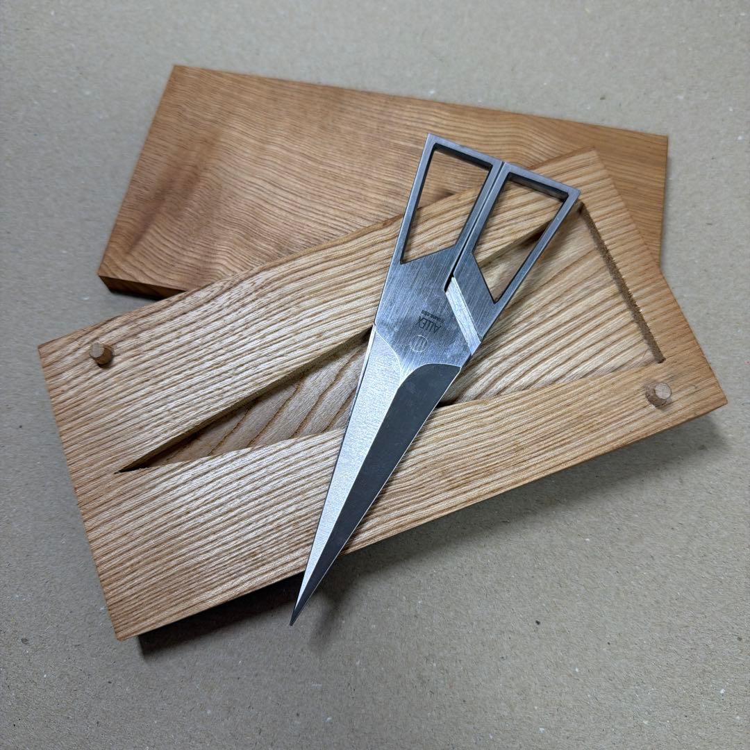 廃盤 ALLEX RAKUSHISYA 落柿舎 三角形 ハサミ 鋏 デザイン 箱