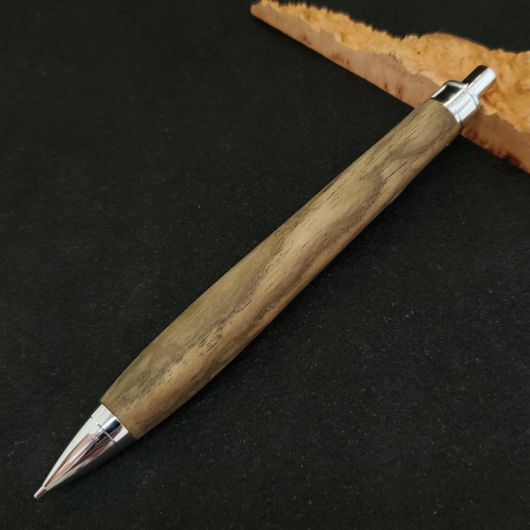 No.25ハンドメイド木軸シャーペン黒柿