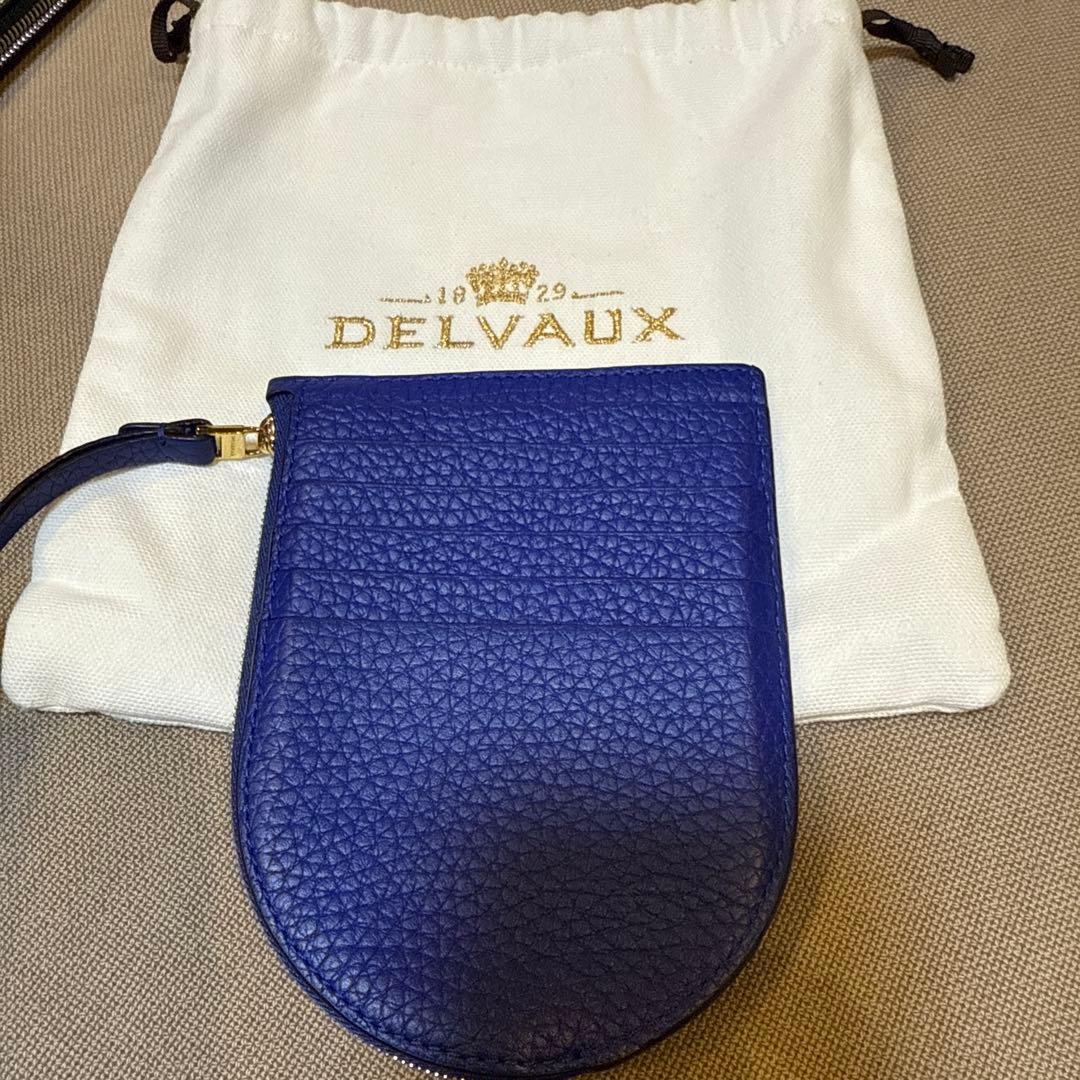 DELVAUX 青 レザー ケース
