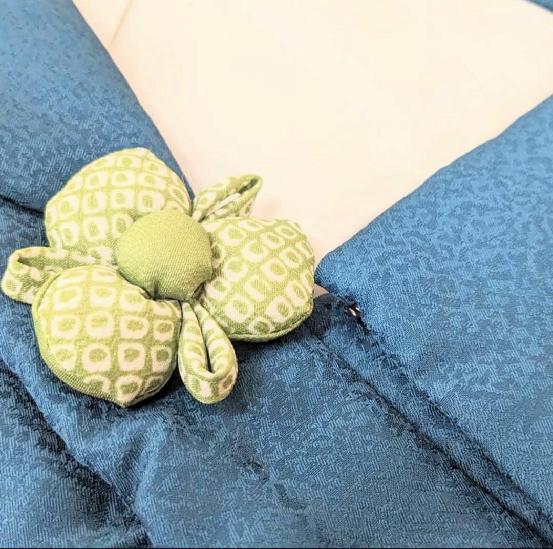 七五三3歳被布コート 【緑青鷹松七宝】男の子