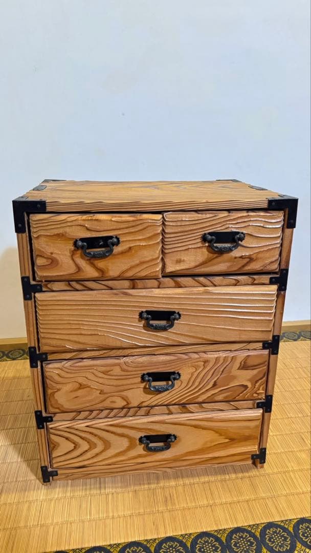 木製和風タンス 引き出し5つ