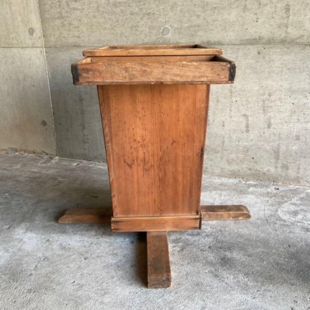 古い木製スタンド ホルダー ラック 収納 傘立て 棚 台 大型 和風 レトロ