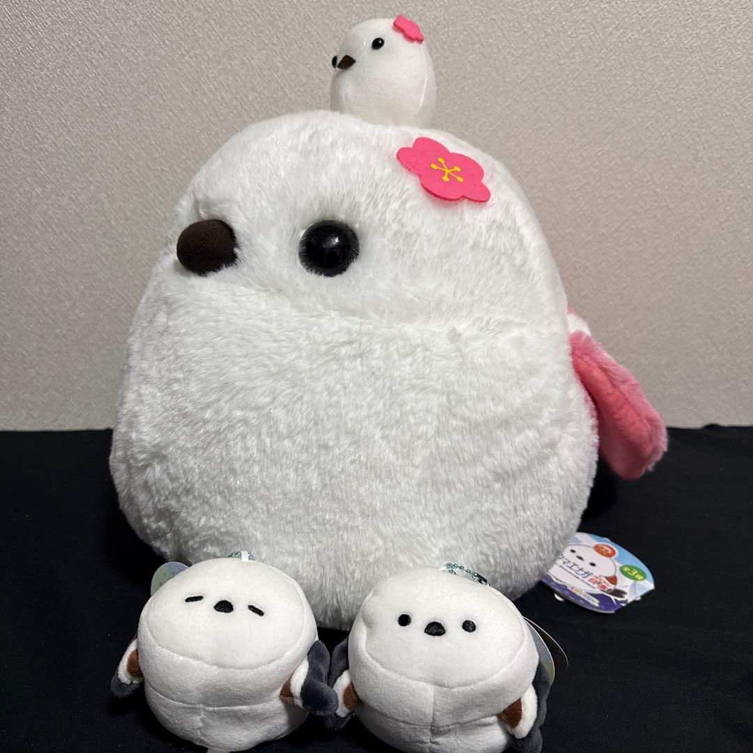 新品即日発送匿名 ふくふくシマエナガ日本 梅おやこしまゑ おまけ2体