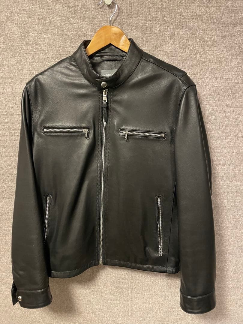 MICHAEL KORS ブラック レザージャケット S