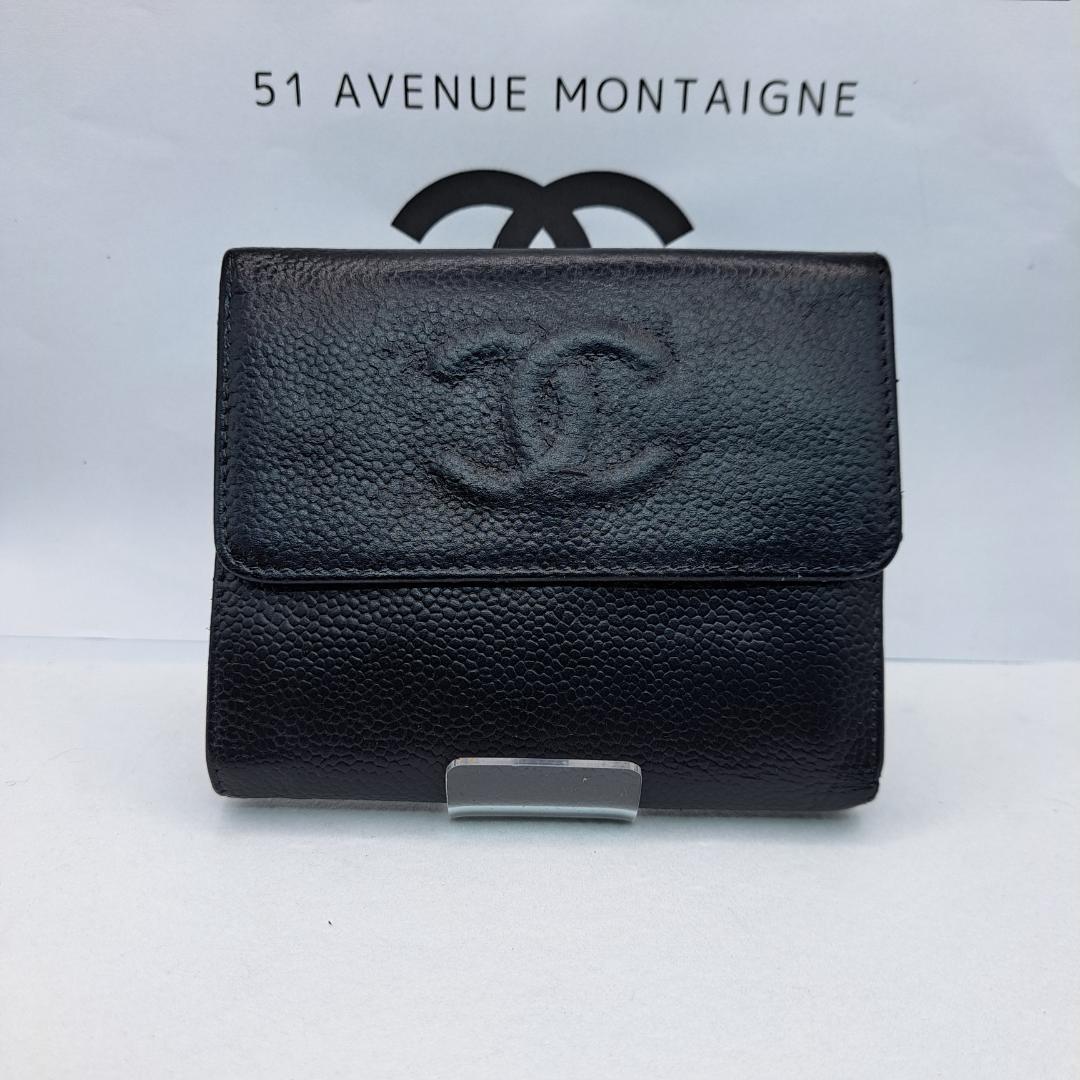 さ*ぼ様 CHANEL　デカココ　ブラック　 三つ折り財布　長財布　財布