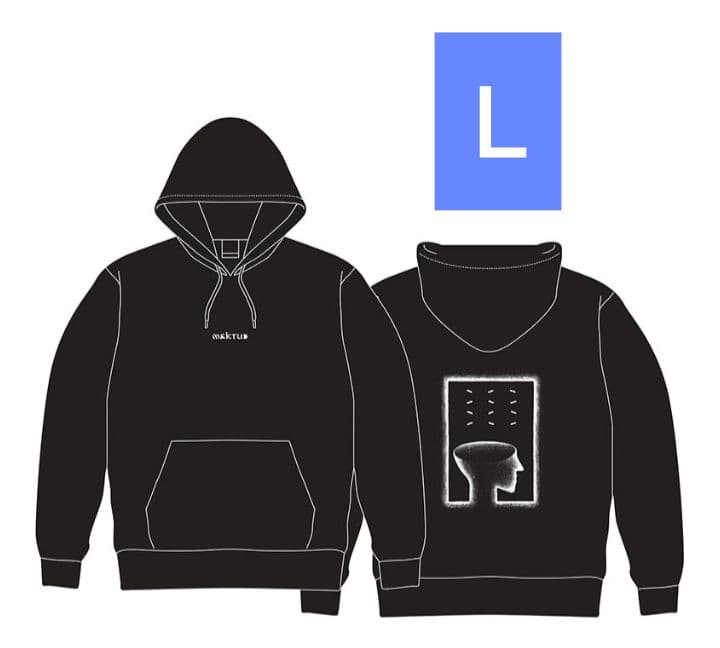 jjj maktub パーカー　フーディ ブラック Lサイズ　新品未使用