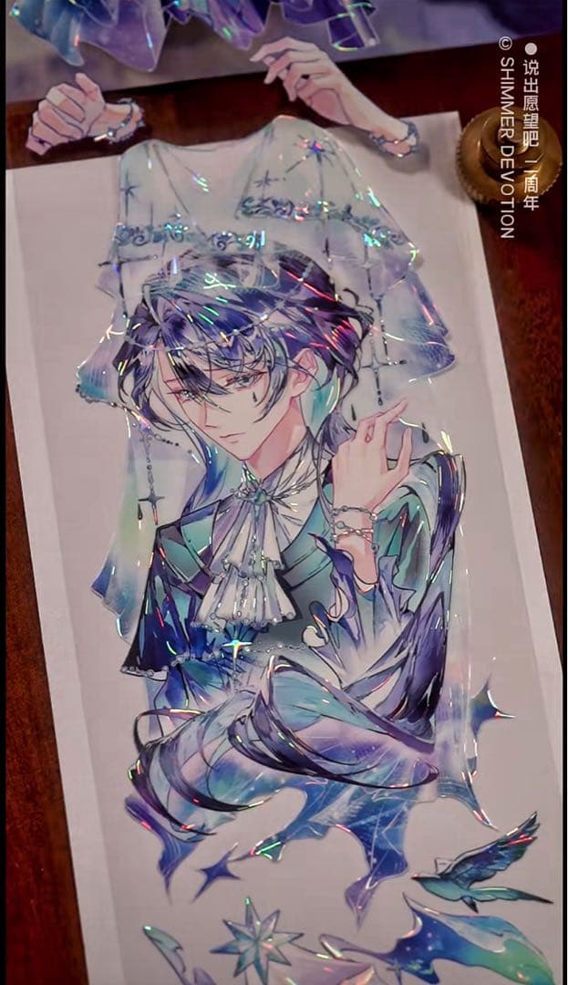 【9413】海外　マステ　3/5/巻　貝殻光マスキングテープ　人物系