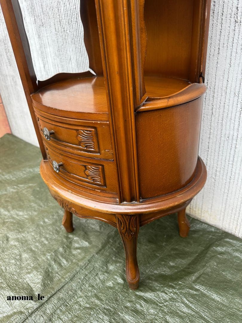 【ラウンドチェスト】イタリア　カブリオールレッグ　コンソール　キャビネット