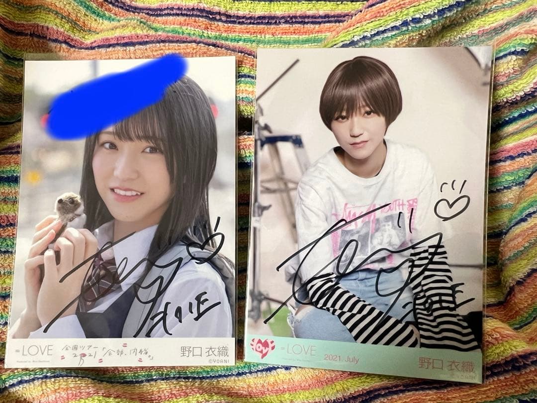 たんたん商品　野口衣織さん直筆