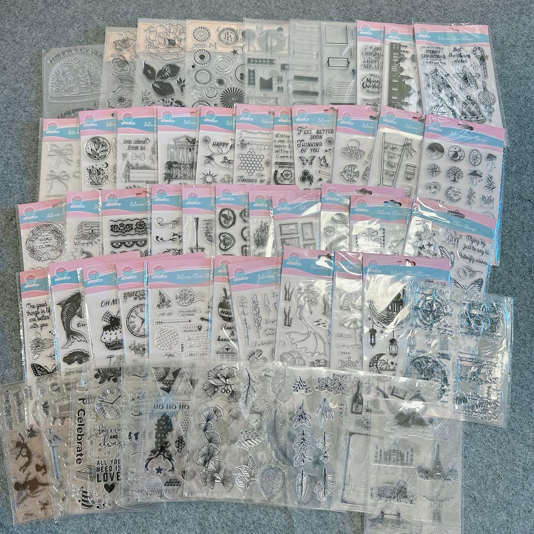 【計55枚】クリアスタンプアソートセット