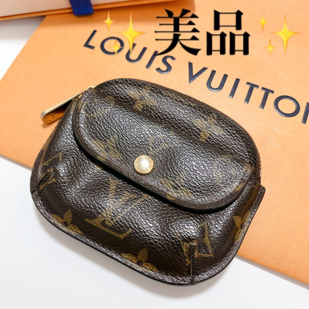 美品 ルイヴィトン ポルトモネ シリング モノグラム ケース ブラウン