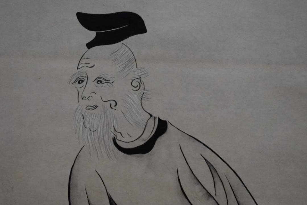 不詳/作者不詳/柿本人麻呂之図/布袋屋掛軸HG-174