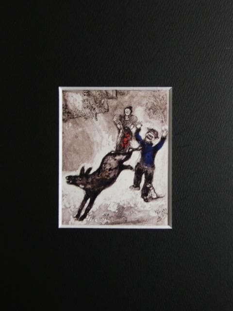 シャガール、『ラ・フォンテーヌ４』、希少な画集より、新品高級