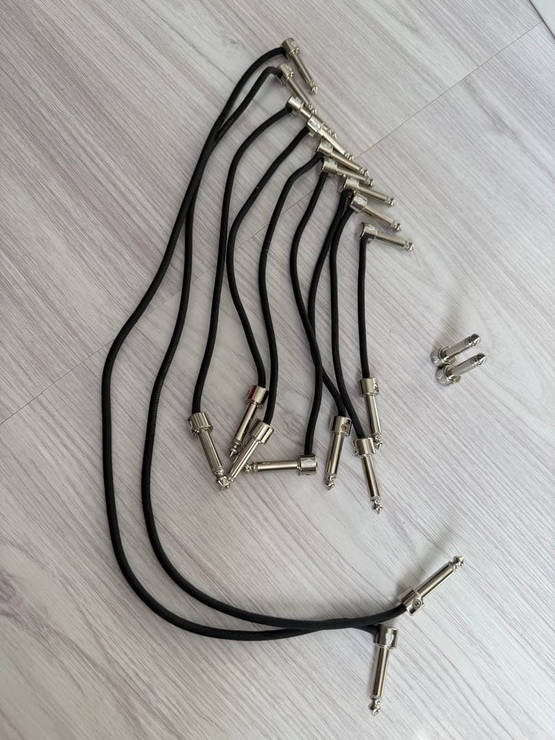 free the tone ソルダーレスケーブル　９本セット+L字プラグ×2