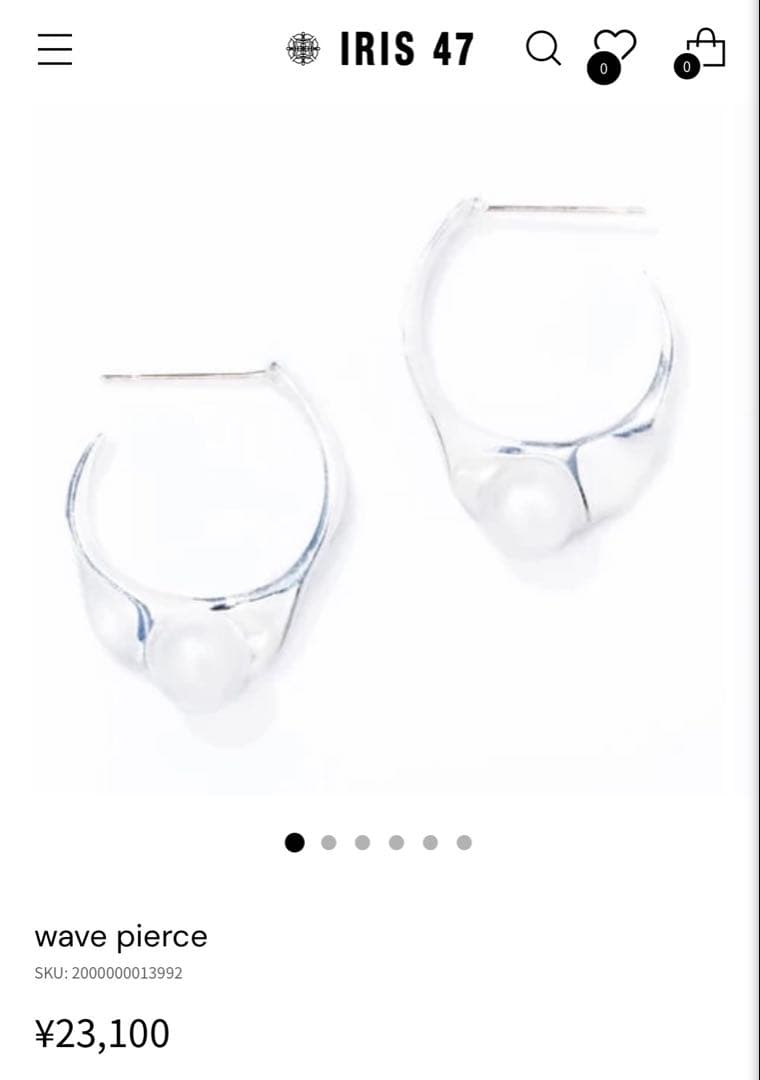 iris47 Waveピアス