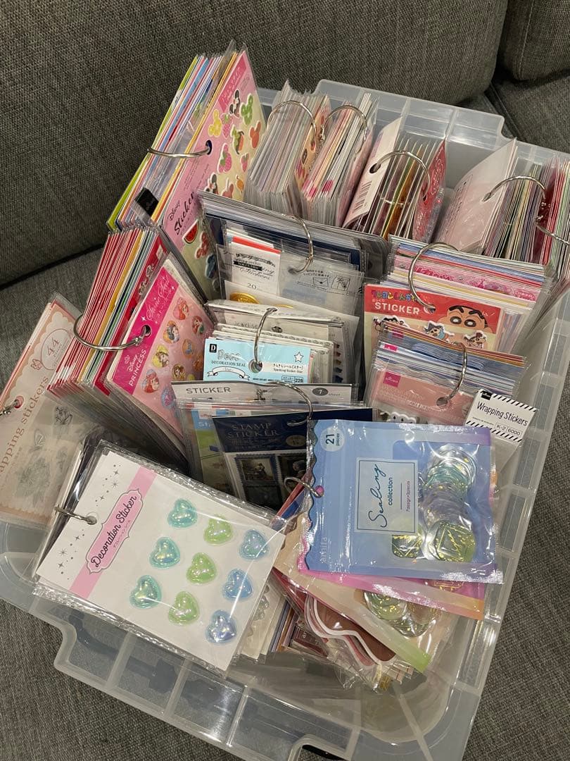 シール集め引退　527枚　100均中心　キャラクターシール　多種類　まとめ売り