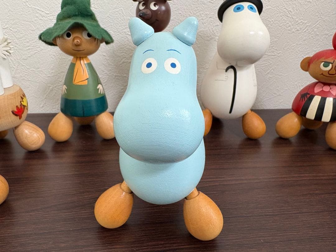 ムーミンキャラクター 木製ツボ押し8体セット