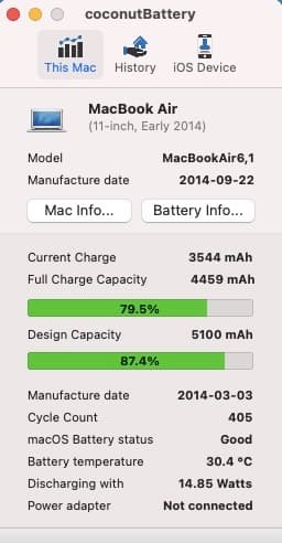 MacBook Air 2014 8Gb 256GbSSD 11インチ USキー