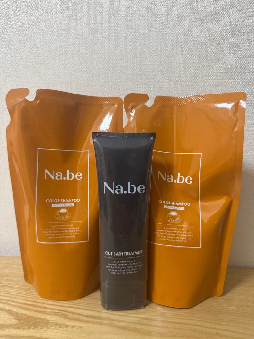 nabe （ナイブ）カラーシャンプー モカブラウン 2P&トリートメント