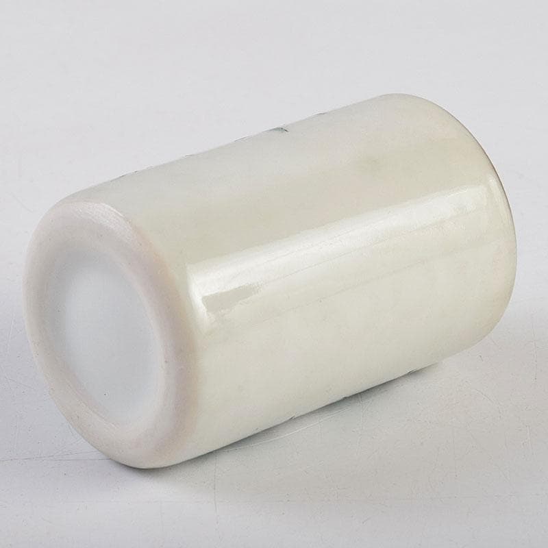 茶道具　渋草焼　渋草柳三作　色絵竹文　茶布筒　共箱　V　8990