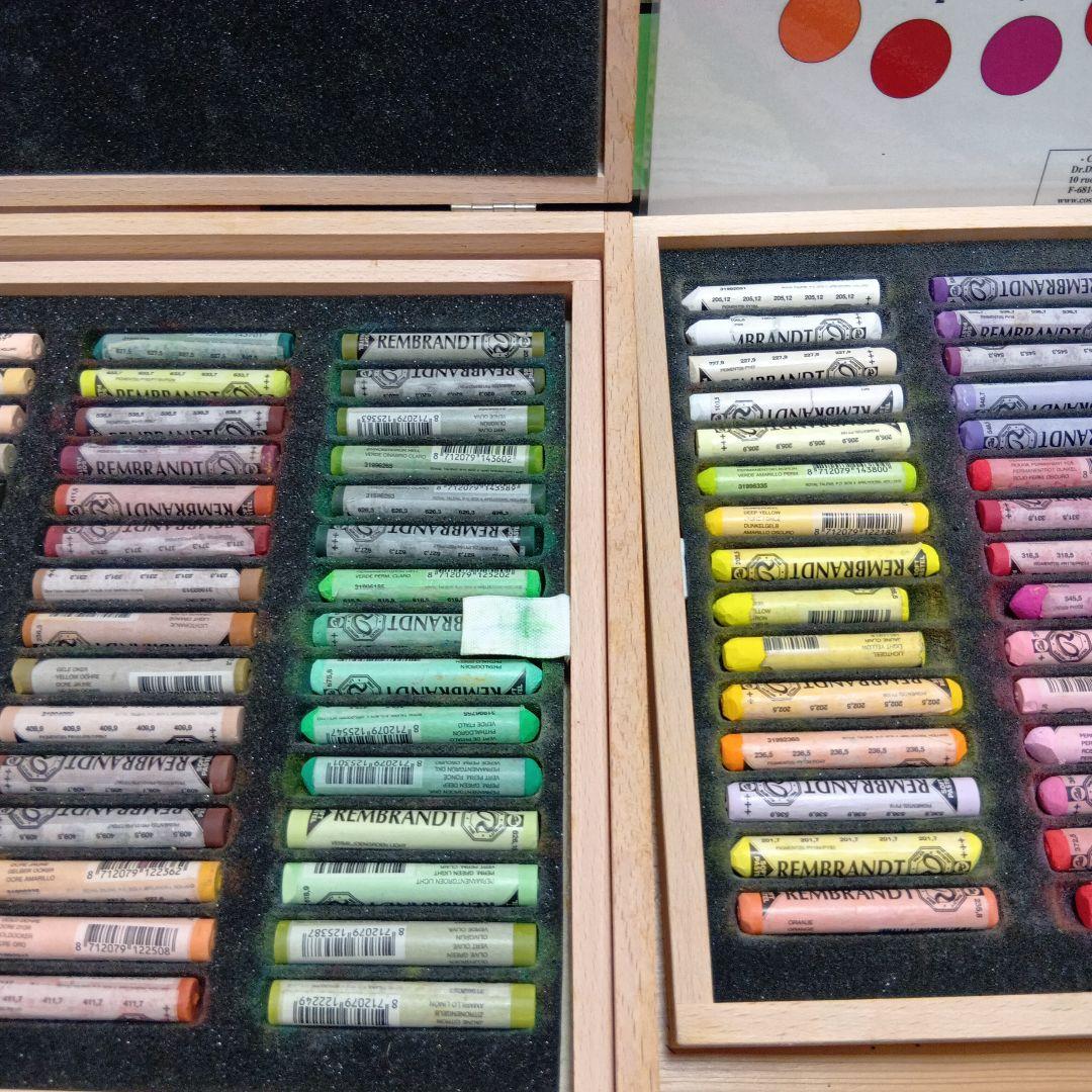 レンブラント　ソフトパステル　９０本　木箱　ロイヤルターレンス社