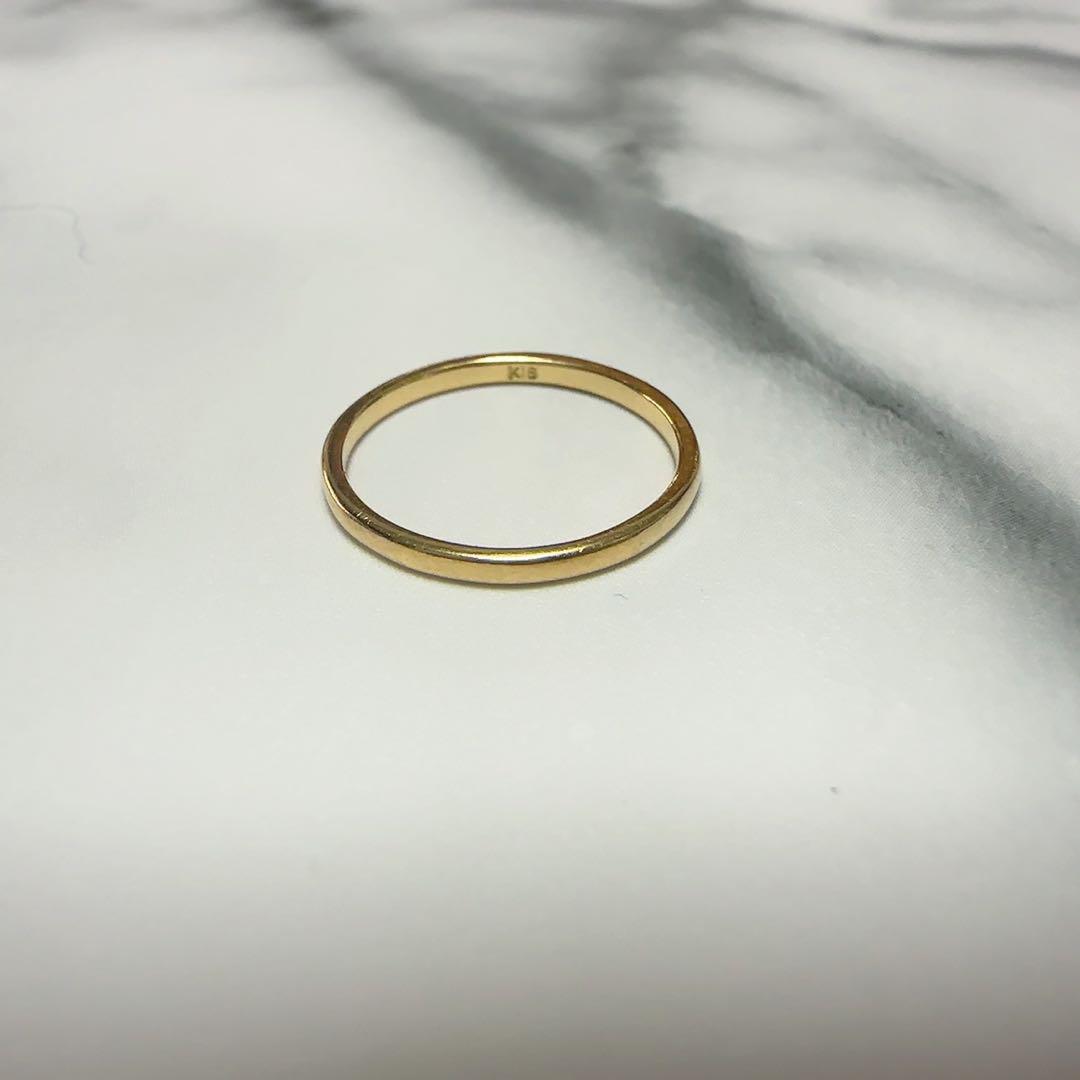 TSUTSUMI / K18イエローゴールドリング（ピンキーリング・5号）