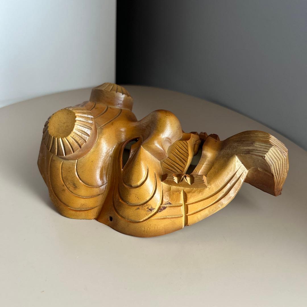 翁面 お面 木彫り 希少 骨董 レトロ ビンテージ アンティーク 昭和 レア