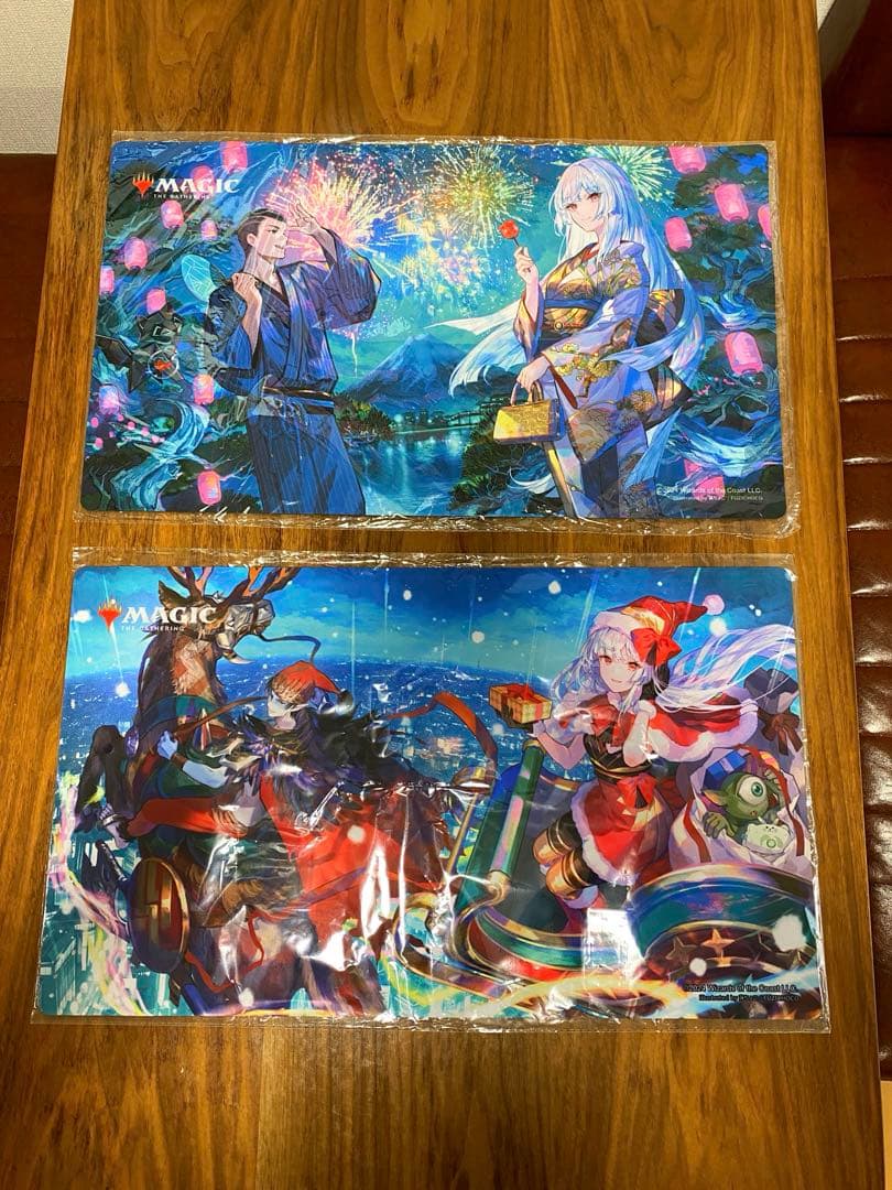 MTG 放浪皇 夏祭り クリスマス プレイマット&ビジュアルボード 3点セット