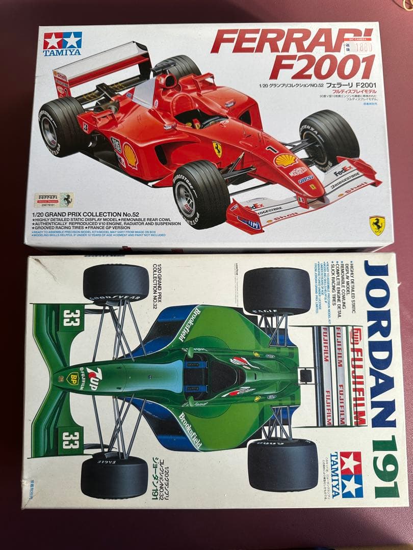 廃盤品タミヤ 1/20 フェラーリF2001 & ジョーダン191
