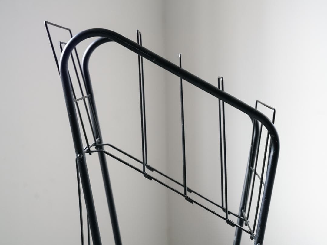 80-90's マガジンラック/収納スタンド キャスター ポストモダン