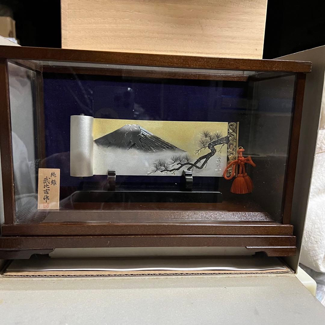 銀製 巻物 富士山 7号 SILVER999 純銀