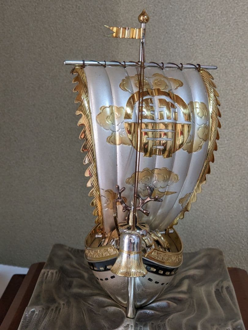 ♦関工芸 銀製宝船SILVER960 置物 飾り資産形成 銀価格517円 骨董品