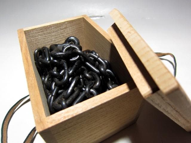 千家十職 御釜師 大西清右衛門 鉄釜鎖　　　　　　　　　　　　　m159